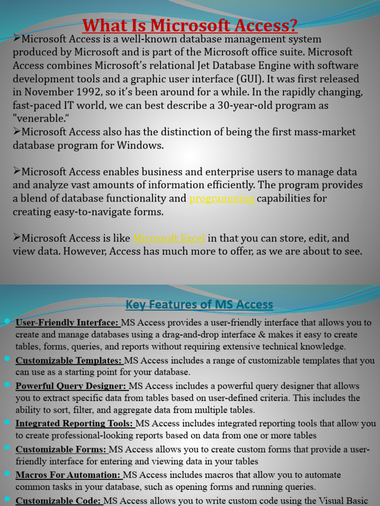 Ms access project on ppt download free pdf microsoft access