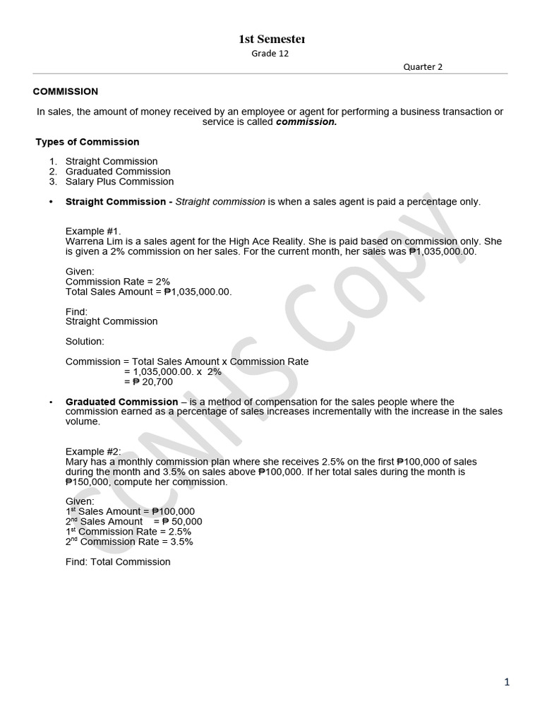 COMMISSION | PDF | Salary | Economies