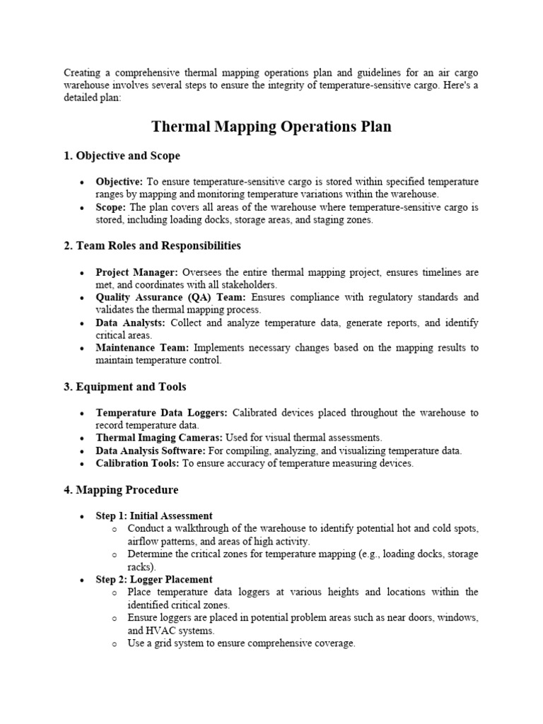 Warehouse Thermal Mapping Operations Pdf Calibration Quality
