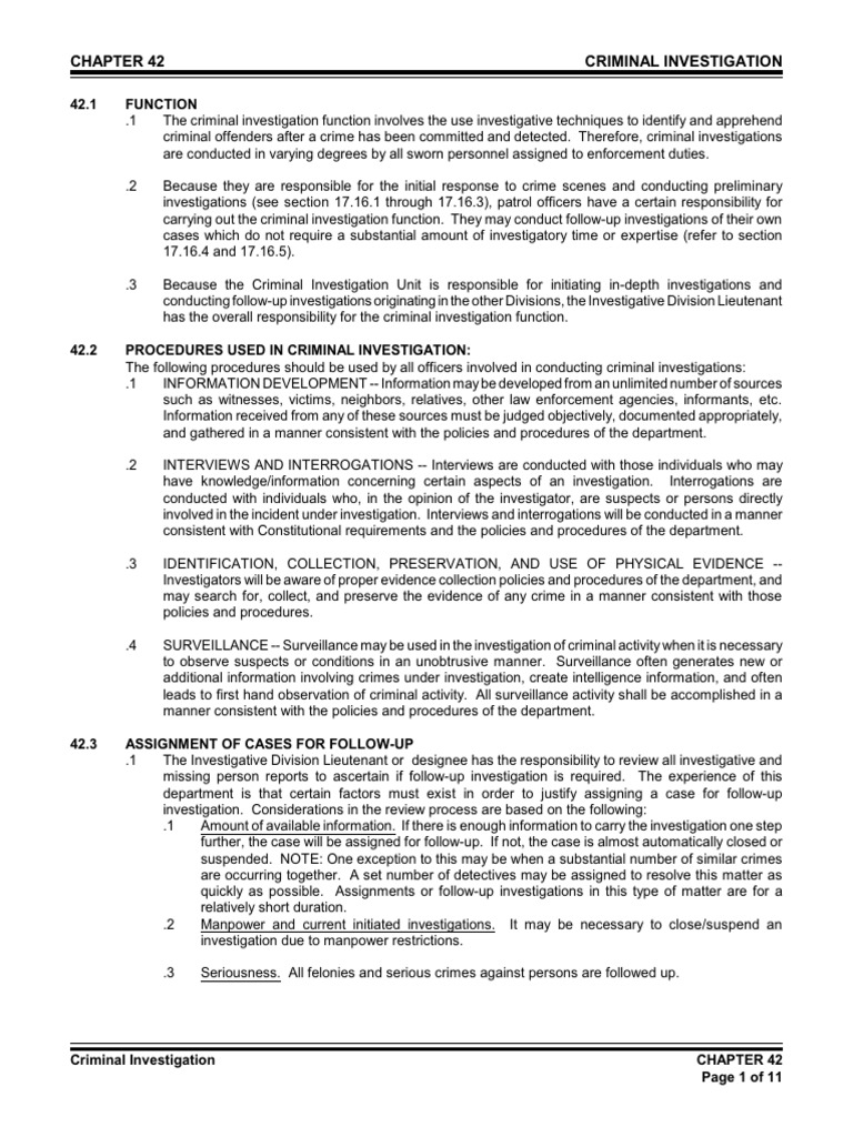 Criminal Investigation Procedures Guide | PDF | Miranda Warning | Arrest