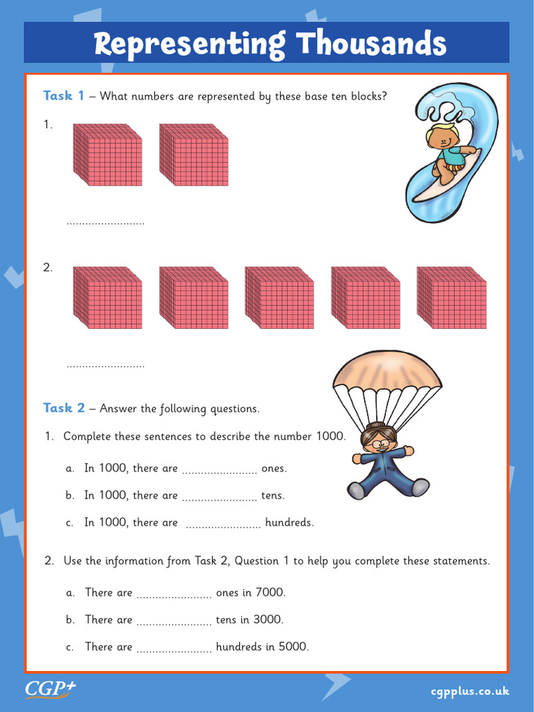 Understanding Base Ten Blocks: Thousands | PDF | Home & Garden