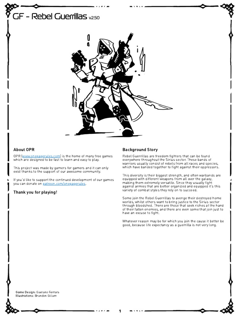 Gf rebel guerrillas v2 50 download free pdf sniper machine gun