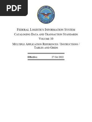 FLIS Cataloging Data Standards Volume 10 | PDF | Cargo | Packaging