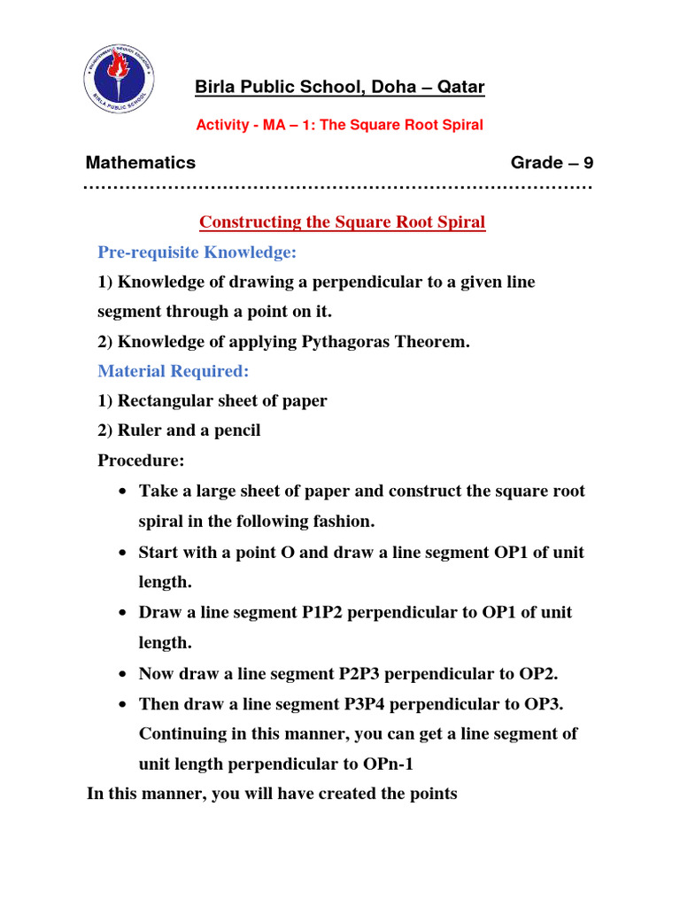 Spiral Root | PDF | Teaching Methods & Materials