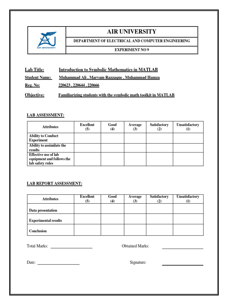 220623, 220644, 220666 Signal and System Lab Report # 9 | PDF ...
