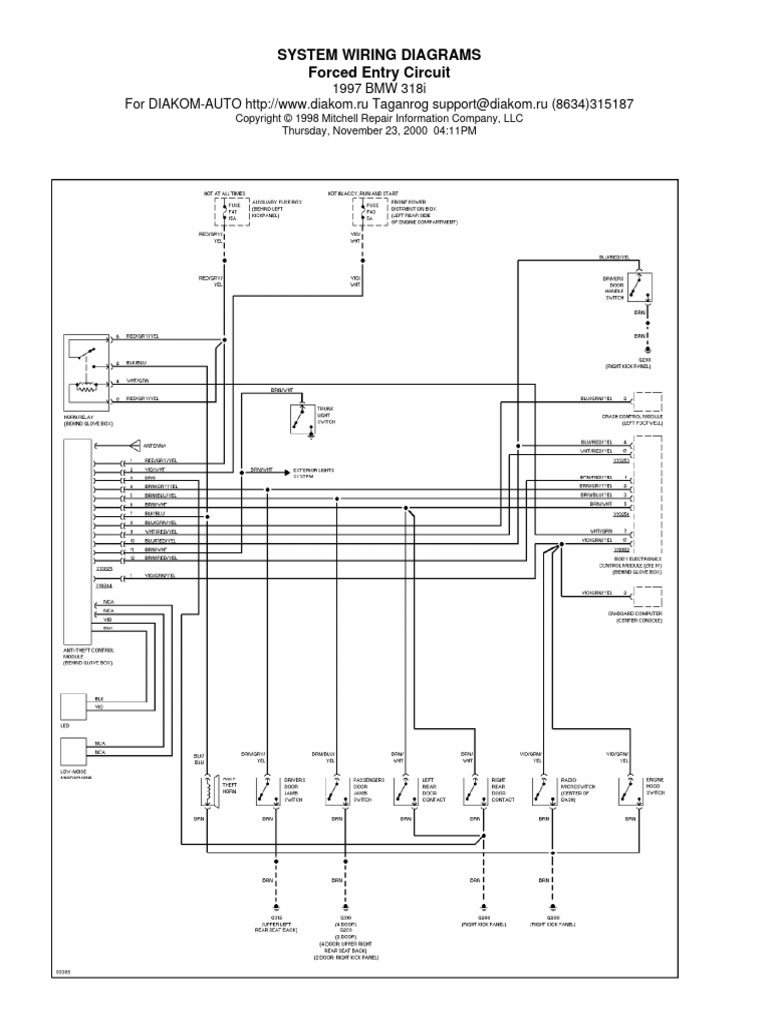 1997 BMW 318i Wiring Diagram PDF
