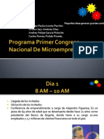 Programa Primer Congreso Nacional de Microempresarios 