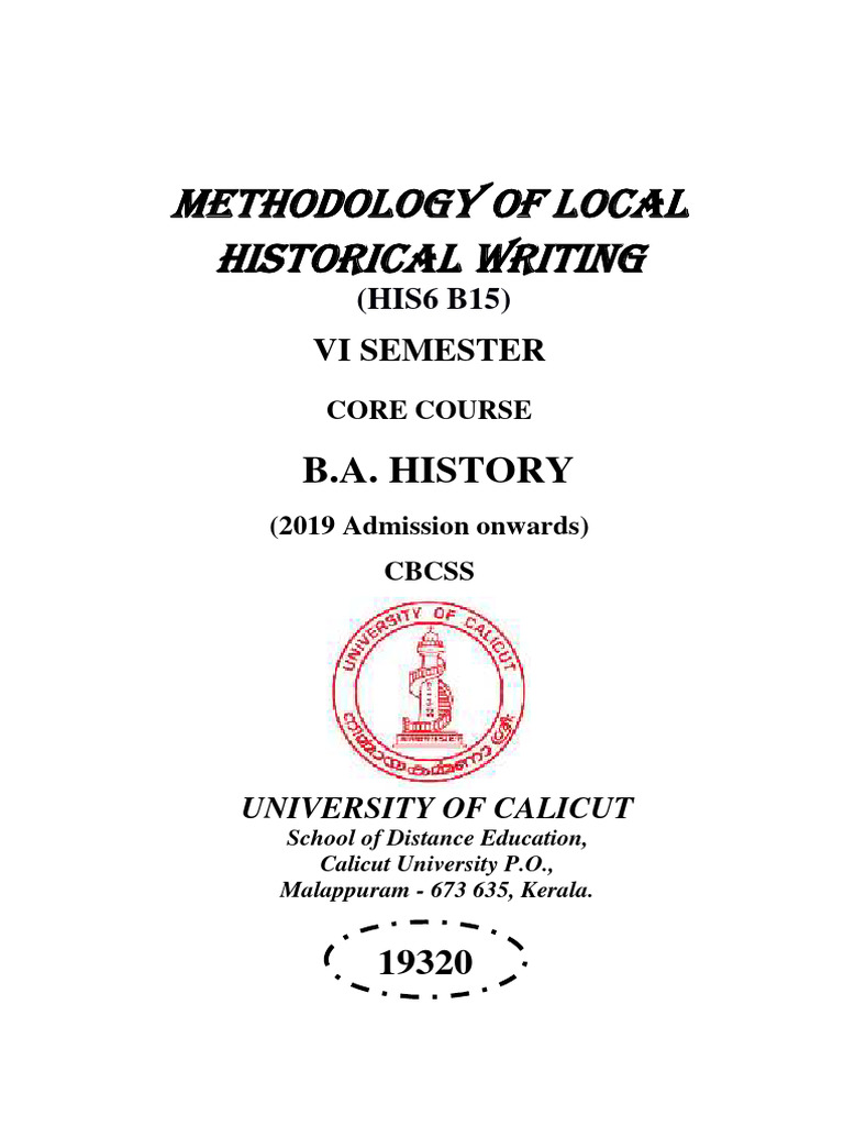 Historical Writing Examples