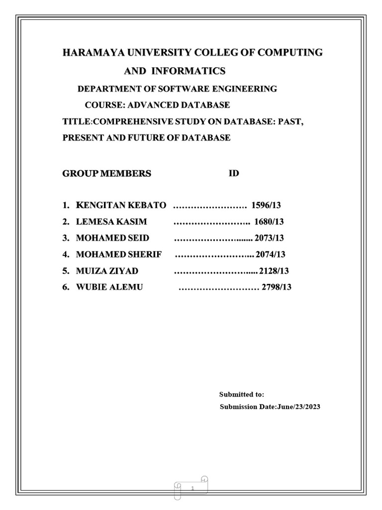 History and background of database pdf databases no sql