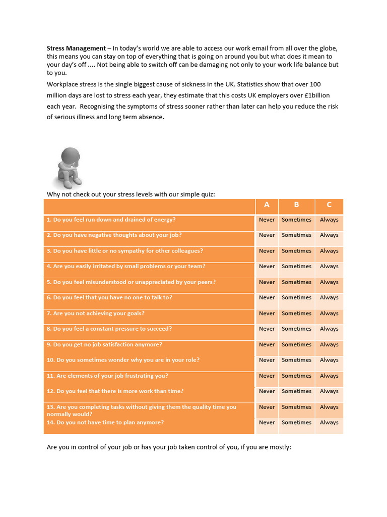 Time Management Quiz Pdf