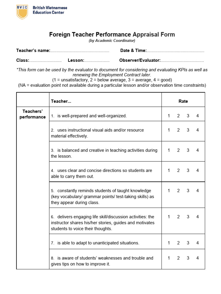PRIMARY TEACHERS APPRAISAL FORM PDF FREE DOWNLOAD 2020 visual data 7