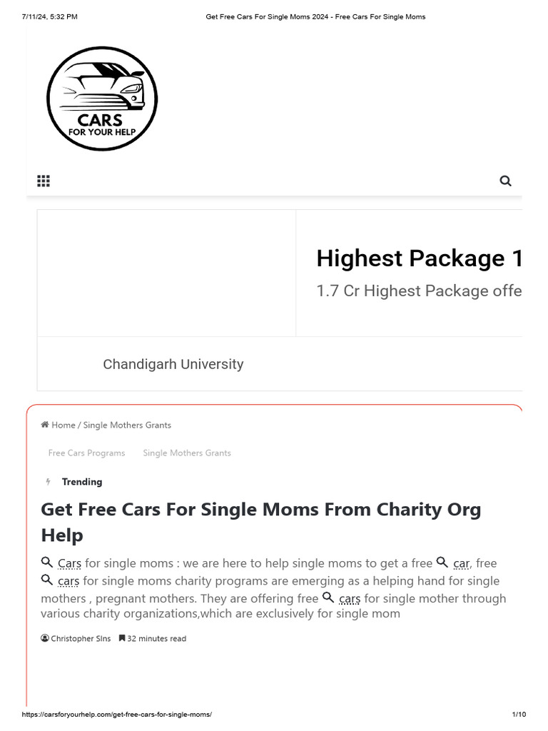 Get free cars for single moms 2024 free cars for single moms pdf car