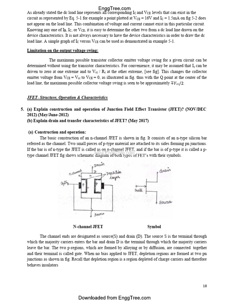 Beee Unit-V Reference Notes Part B | PDF | Field Effect Transistor | Mosfet