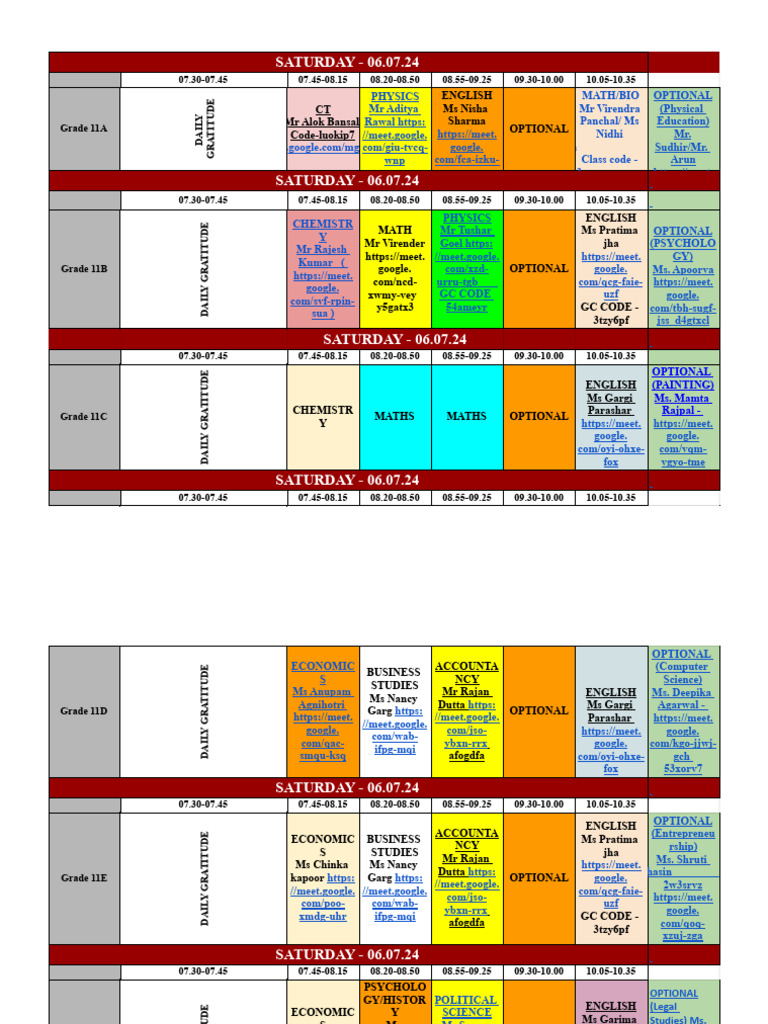 8 - SATURDAY - 06.07.24 - Class 11 | PDF