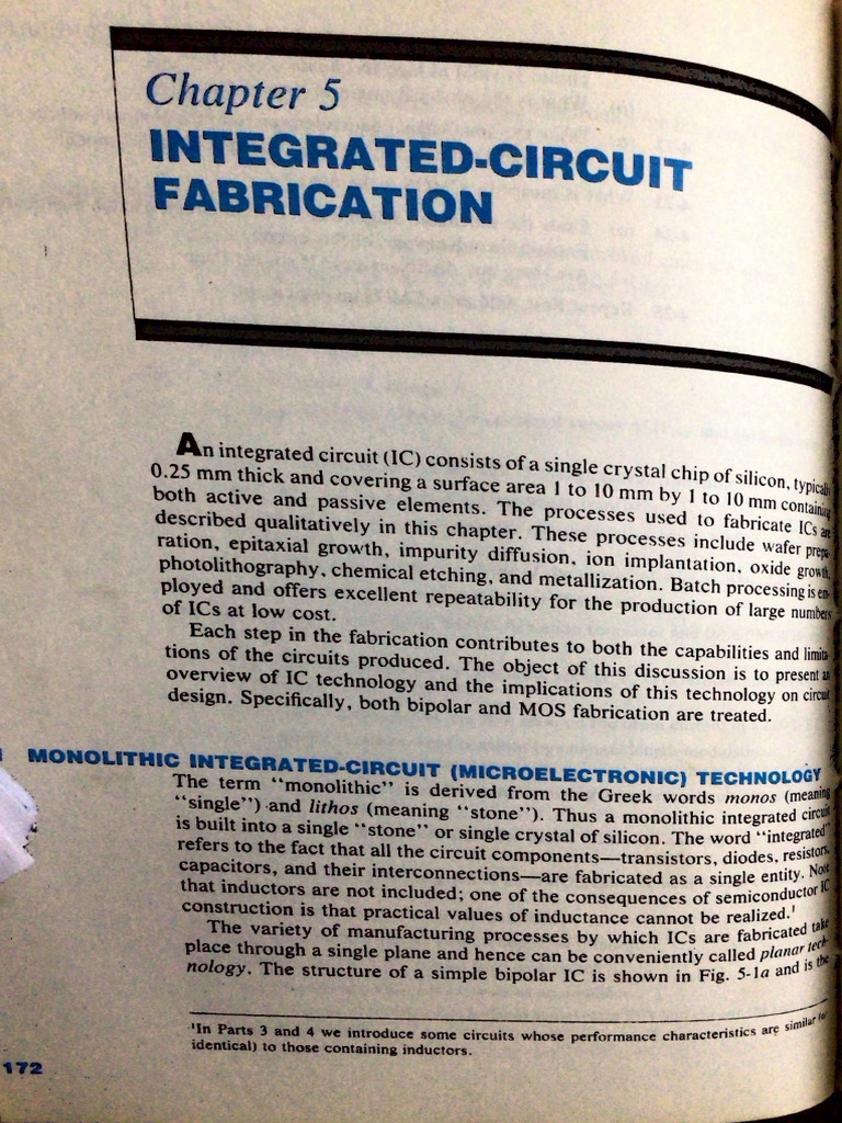Integrated Circuit Fabrication | PDF