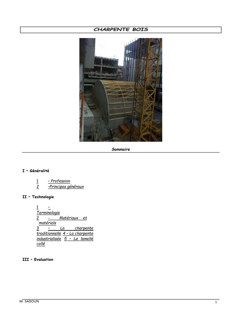Charpente en Bois : Types et Technologies | PDF | Bois (matériau de ...
