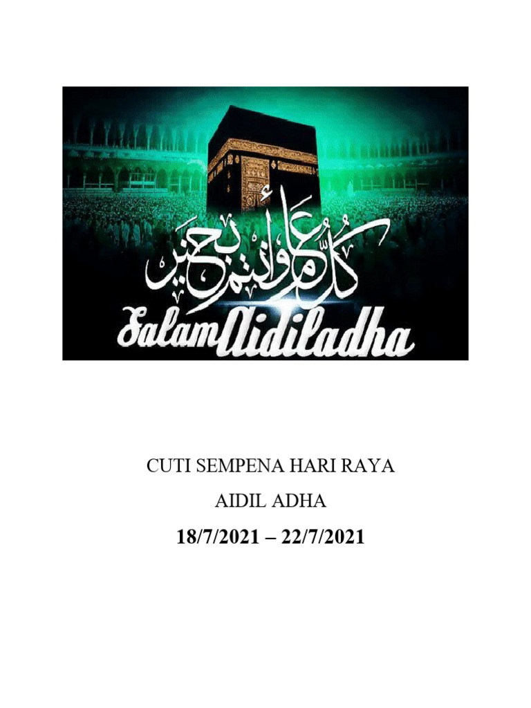 RPH Lepas Raya Haji Dan Bulan Ogos | PDF