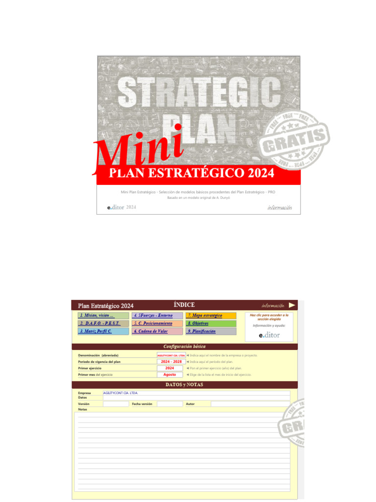Mini Plan Estratégico 2024 AGILITYCONT | PDF | Análisis FODA | Logística