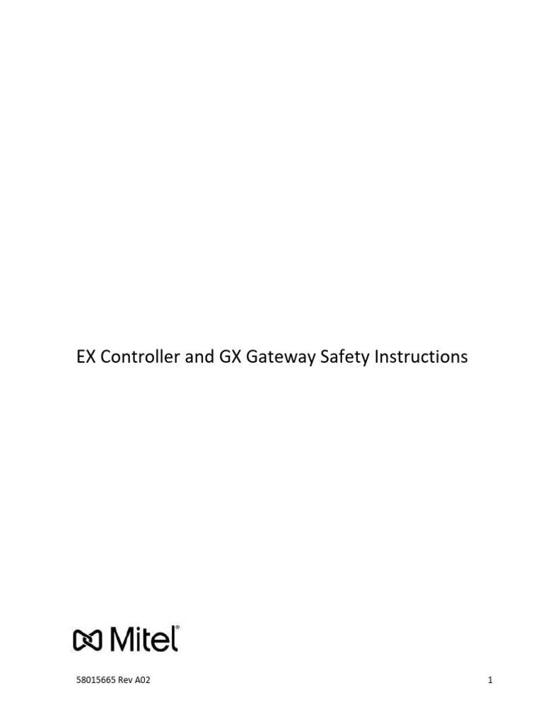 EX Controller and GX Gateway Safety Instructions | PDF | Lei das ...