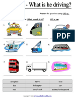 Transport What Is He Driving Worksheet