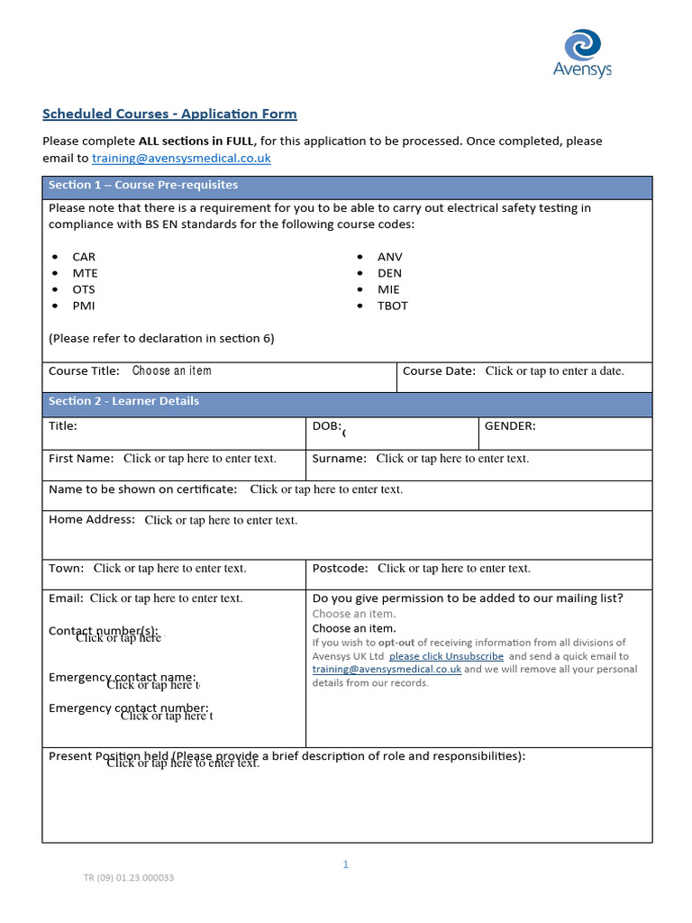 Training Application Form April 24 1 | PDF | Intellectual Property ...