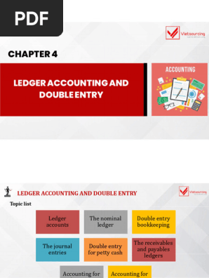 Chapter 4. Ledger Accouting and Double entry