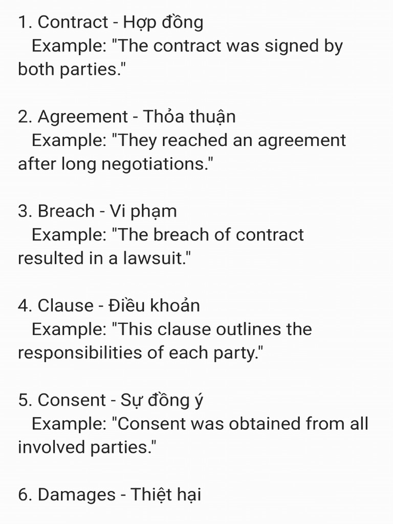 250 Business Law Words en VN Examples | PDF