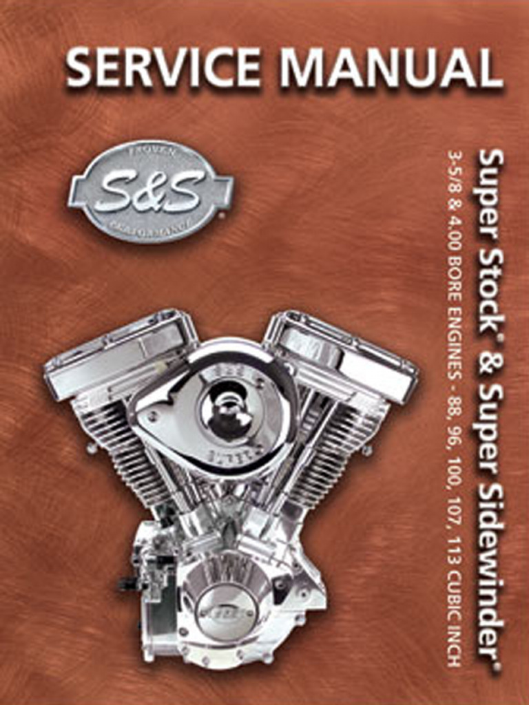 S&S SUPER STOCK&SUPERSIDEWINDER Service - Manual | PDF