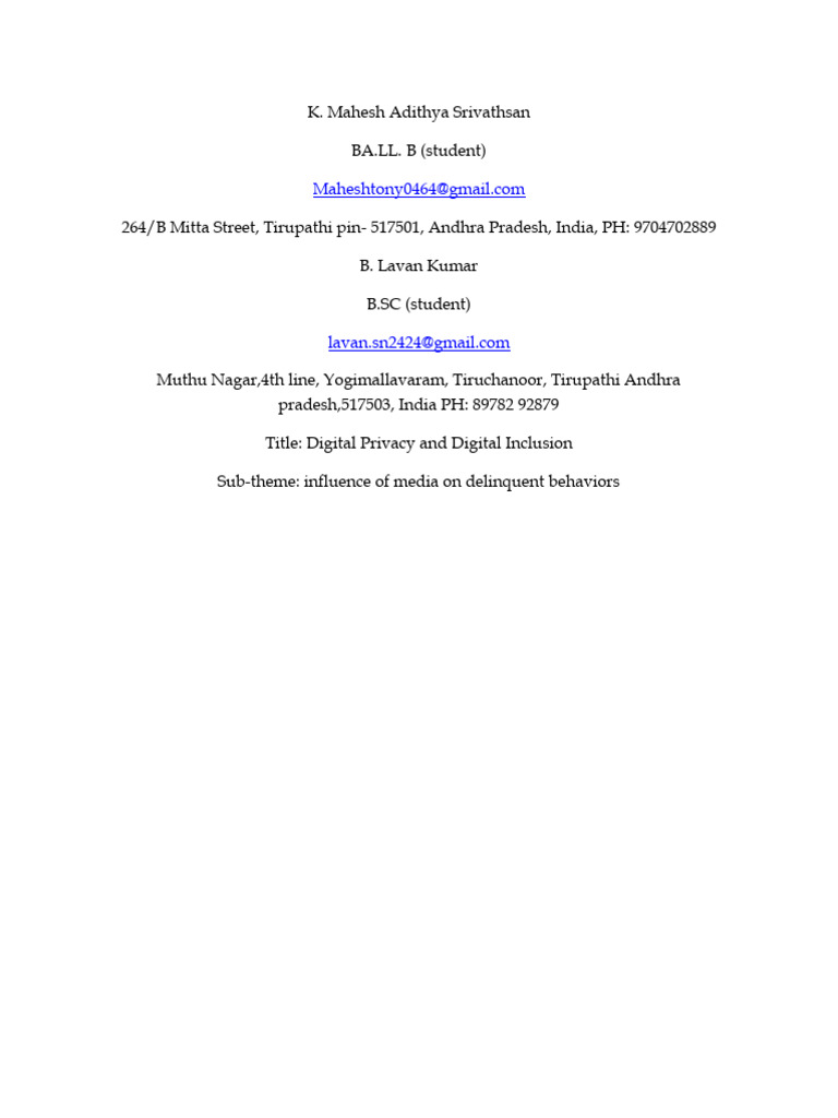 Digital Privacy and Digital Inclusion Access to Technology updated 1 1 ...