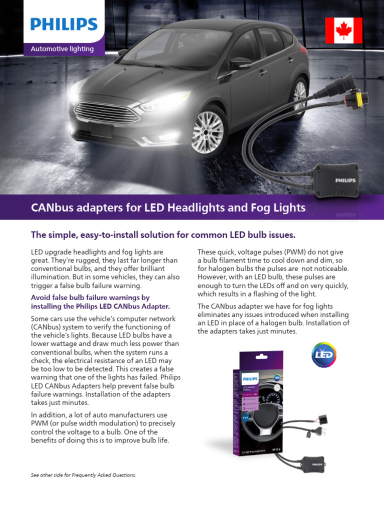 Philips LED CANbus Adapter Solutions | PDF | Headlamp | Light Emitting ...
