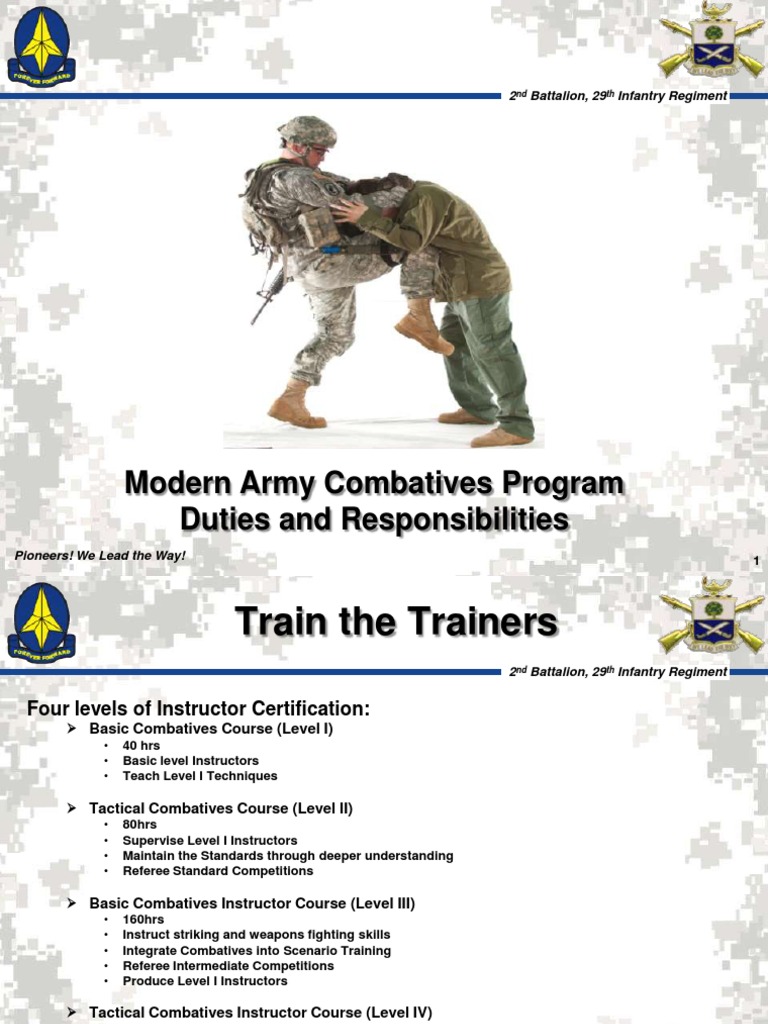 Modern Army Combat Ives Program Duties and Responsibilities Download Free PDF Regiment