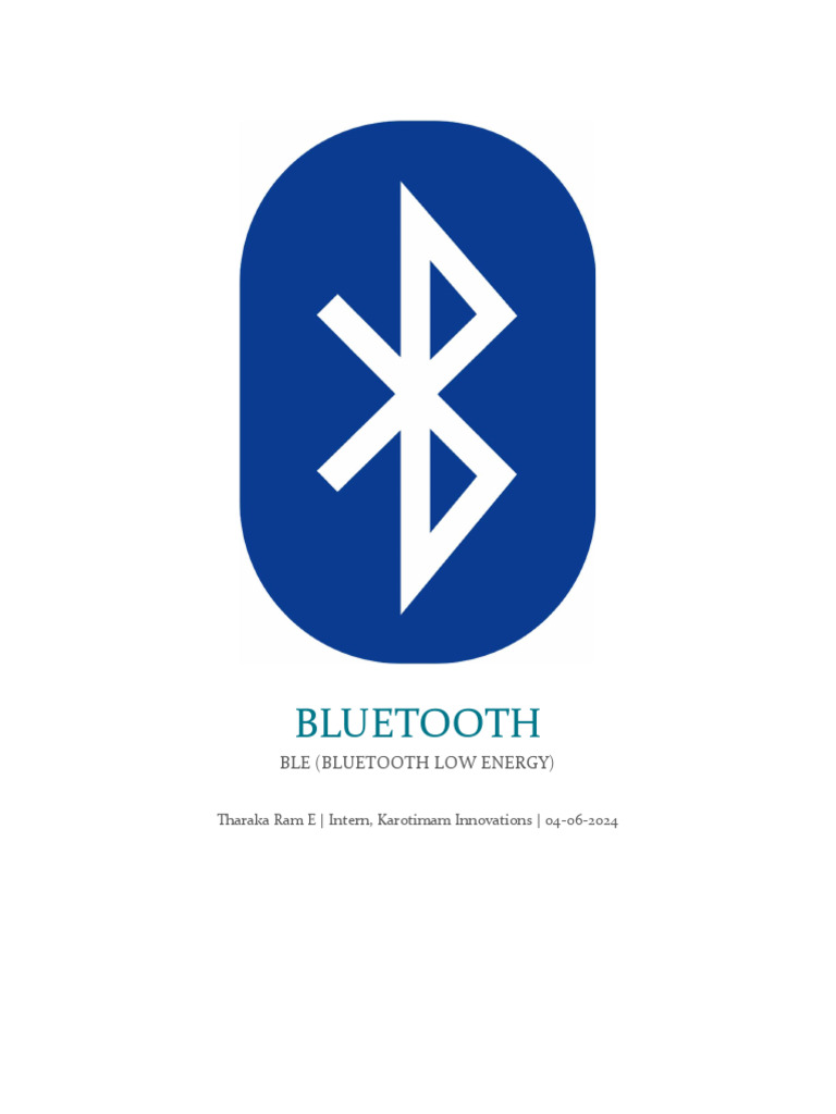 Report Ble | PDF | Bluetooth | Arduino