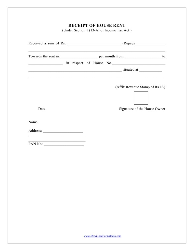 House Rent Receipt | PDF | Computers | Technology & Engineering