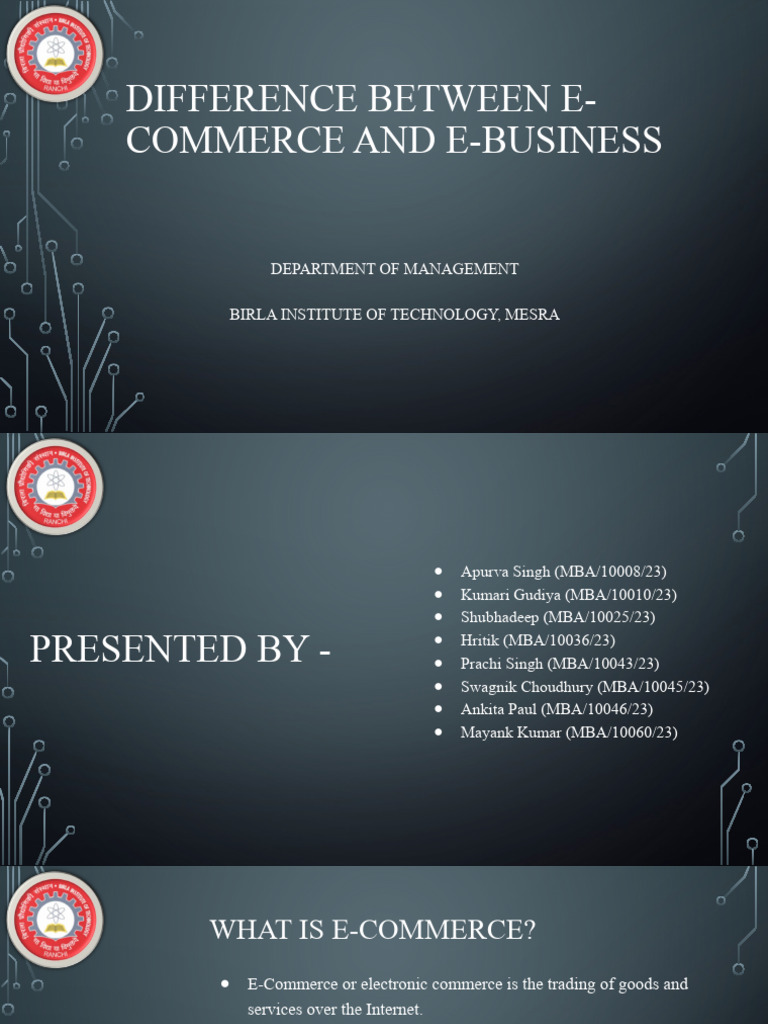 E-Commerce vs E-Business Explained | PDF | E Commerce | Electronic Business