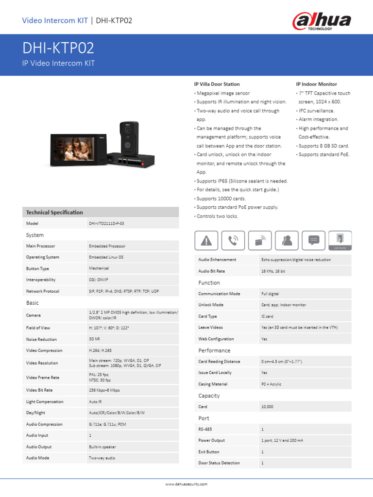 KTP02 Datasheet 20240312 | PDF | Video | Internet Protocols