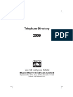 Bhel Tel Directory 09