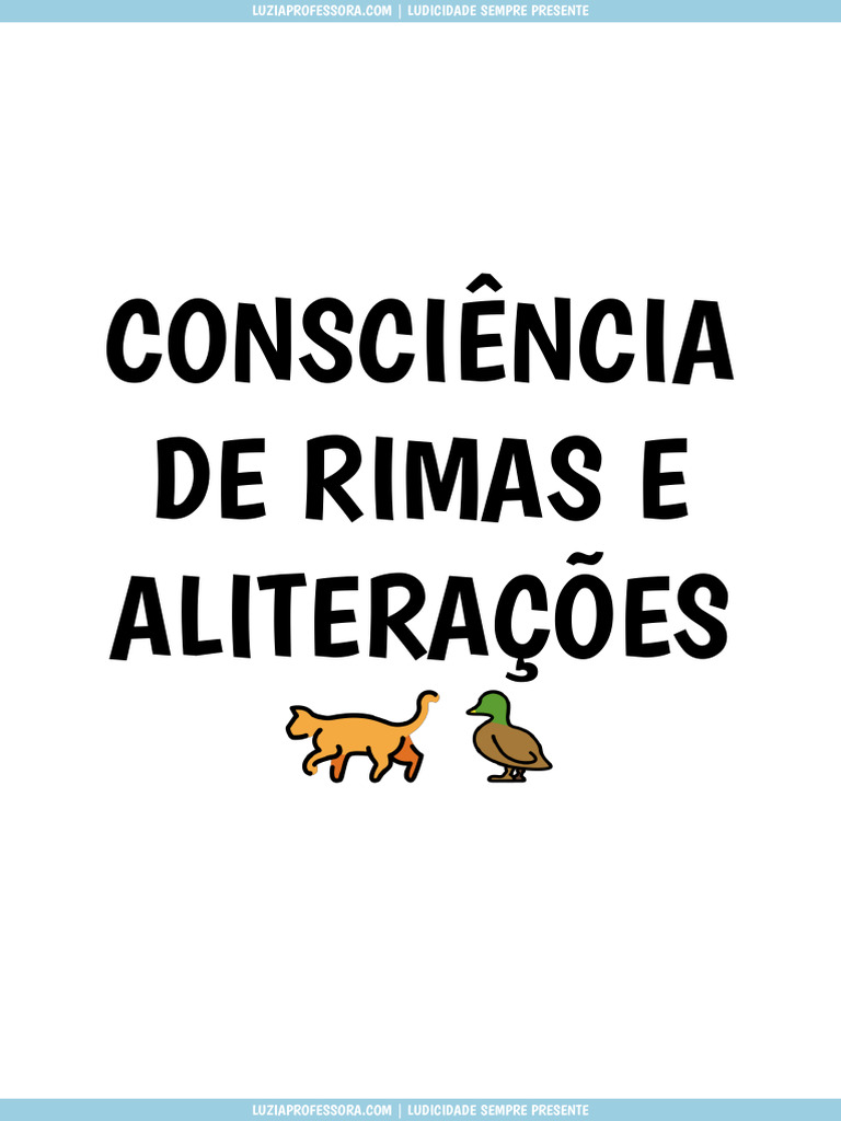 Atividades de Rimas e Aliterações | PDF | Pedagogia | Sílaba