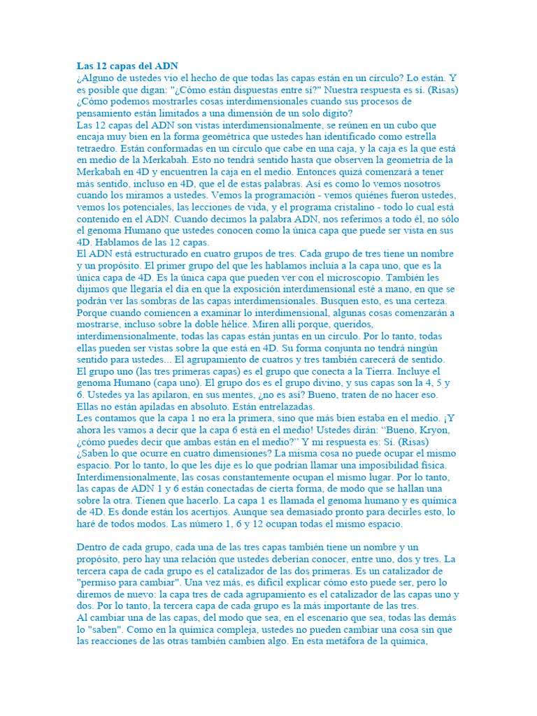 Las 12 Capas del ADN de Kryon | PDF | Amor | Adn