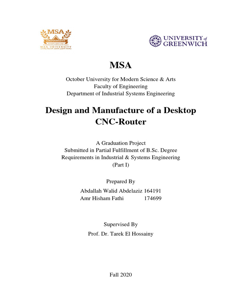 Desktop CNC Router Design Project | PDF | Numerical Control | Machining