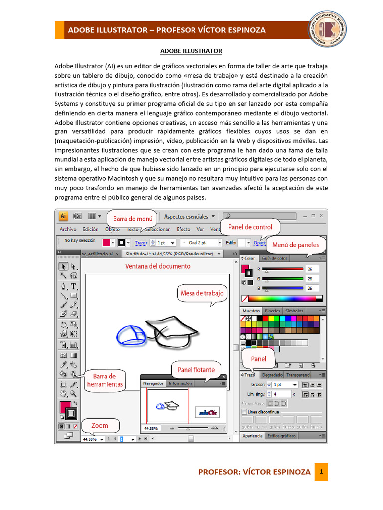 Conceptual - Entorno de Adobe Illustrator | PDF | Ilustrador Adobe ...