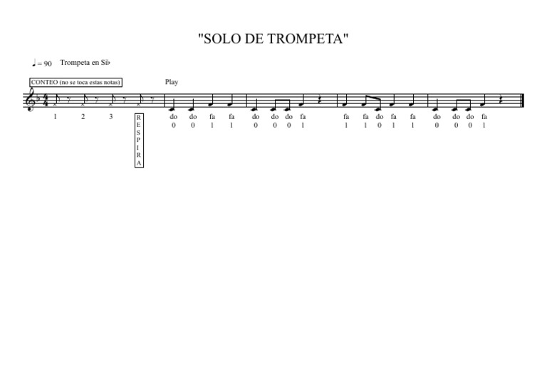 SOLO de TROMPETA - Partitura Completa | PDF