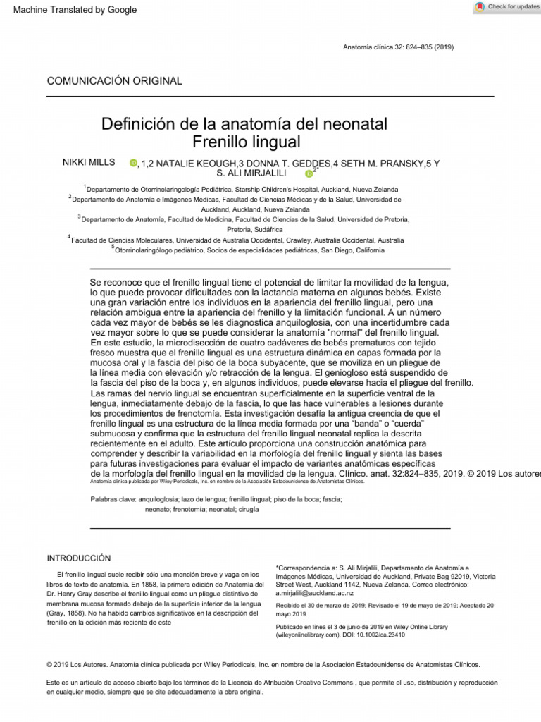 Clinical Anatomy - 2019 - Mills - Defining The Anatomy of The Neonatal ...