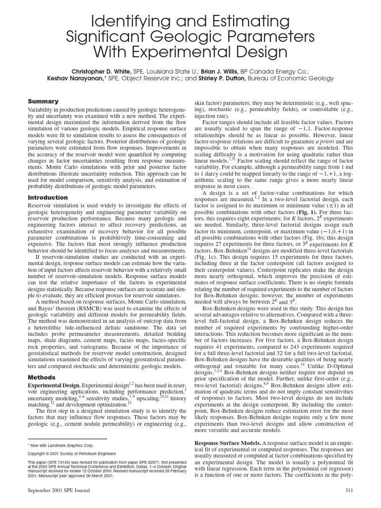 Geologic Parameter Estimation Methods | PDF | Sensitivity Analysis ...