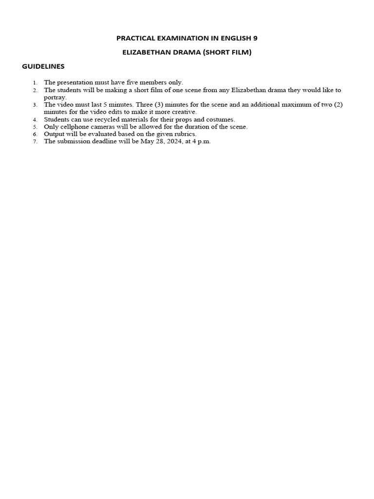 Practical Examination Final Exam | PDF | Creativity | Body Language