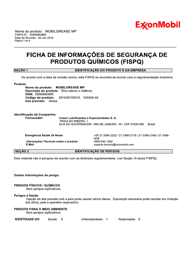 Fispq Graxa Mobilgrease MP Mobil | PDF