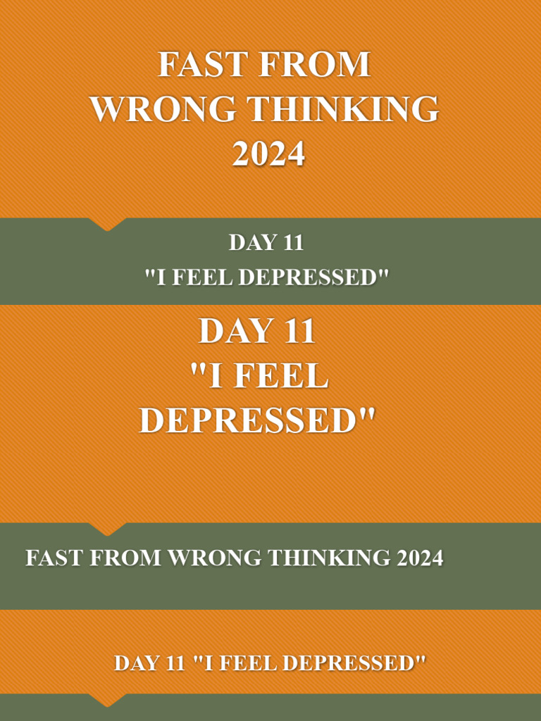 FAST FROM Wrong Thinking Day 11 | PDF