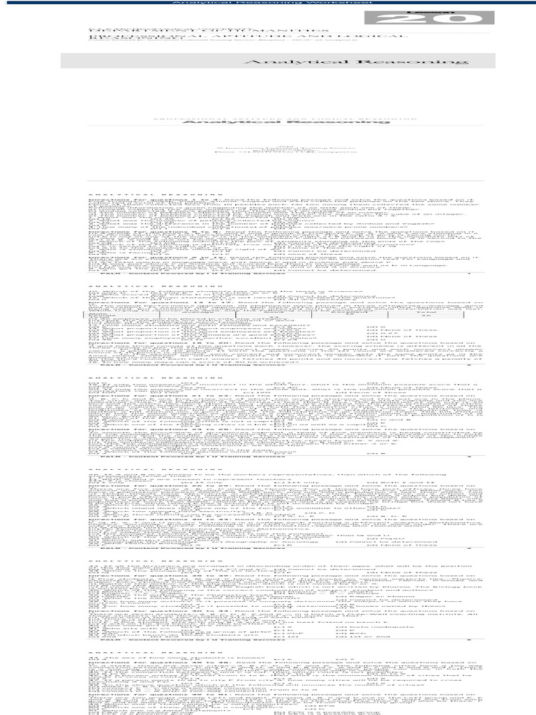 analytical reasoning PDF