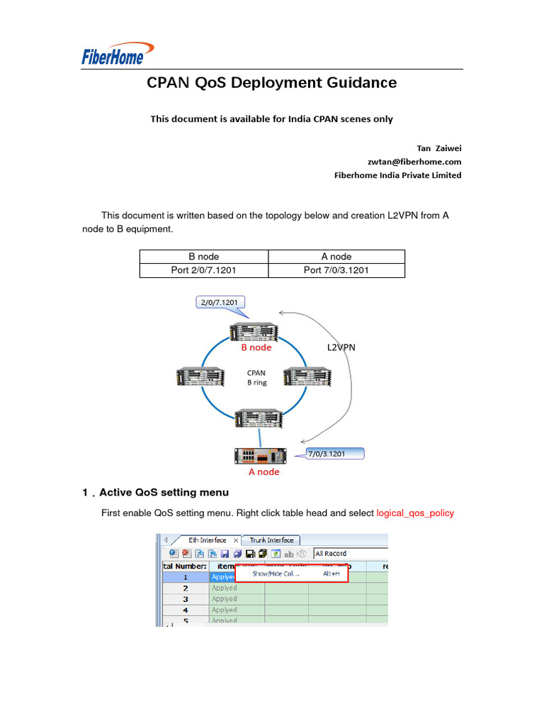 India CPAN QoS Deployment Guide | PDF | Software | Computer Architecture