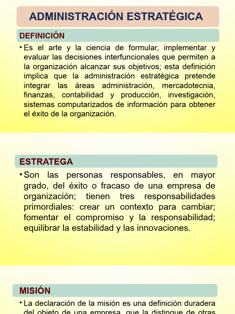 Fundamentos de Administración Estratégica | PDF | Planificación | Business