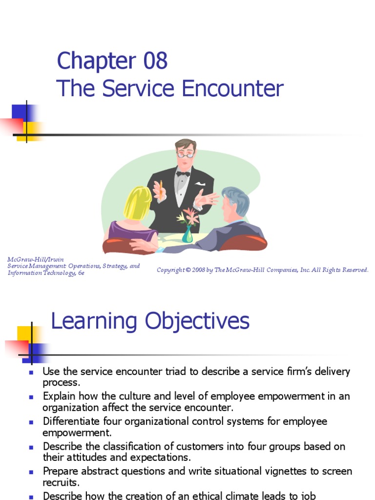 The Service Encounter: Mcgraw-Hill/Irwin Service Management: Operations ...